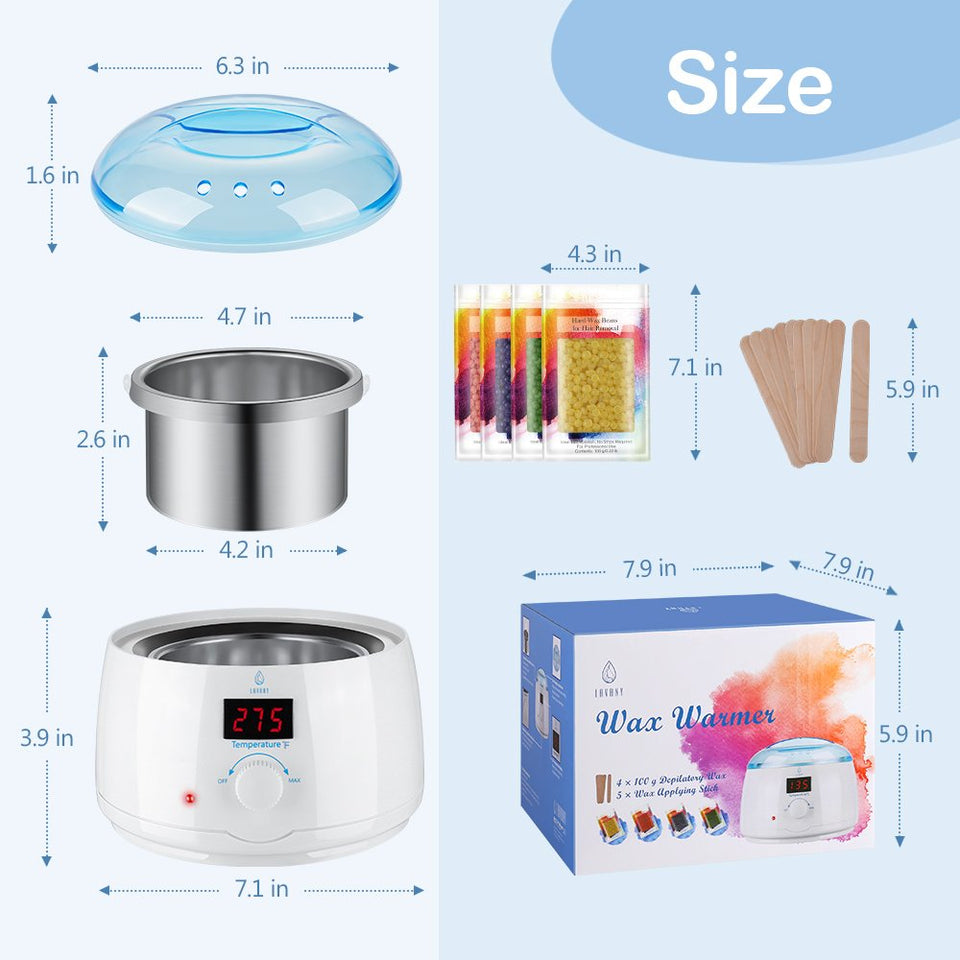 LAVANY Wax Warmer Hair Removal Waxing Kit Pearl Wax Machine Hot Wax H Barbon Peluqueria