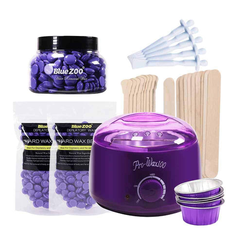 YLTTZ Kit de depilación con Calentador de Cera y Frijoles de Cera Dura 20pcs Aplicador de Cera Sticks Home Waxing para Mujeres/Hombres