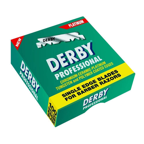 Derby Professional Cuchillas de afeitar de un solo filo, 100 unidades